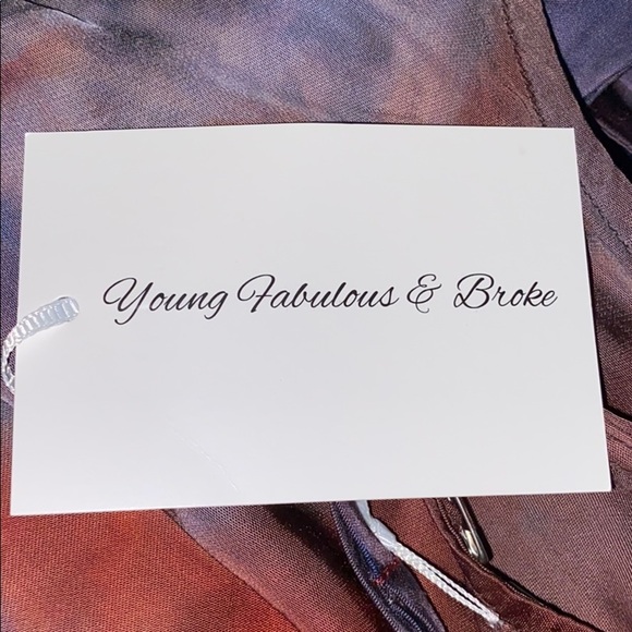 YFB Young Fabulous & Broke Maxi Dress NWT Women’s S Tie Dye Beachy Boho Sundress - Picture 3 of 7